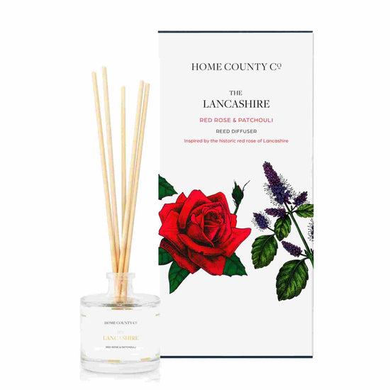 The Lancashire - Red Rose and Patchouli Reed Diffuser - Pack of 6