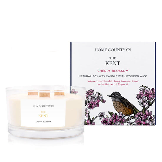 The Kent - Cherry Blossom 3 Wick Soy Candle - Pack of 4