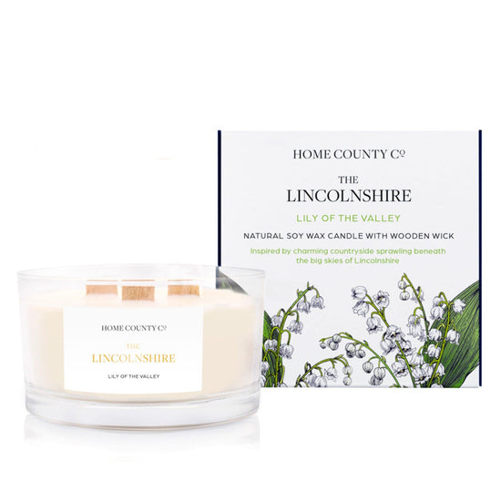 The Lincolnshire - Lily of the Valley 3 Wick Soy Candle - Pack of 4