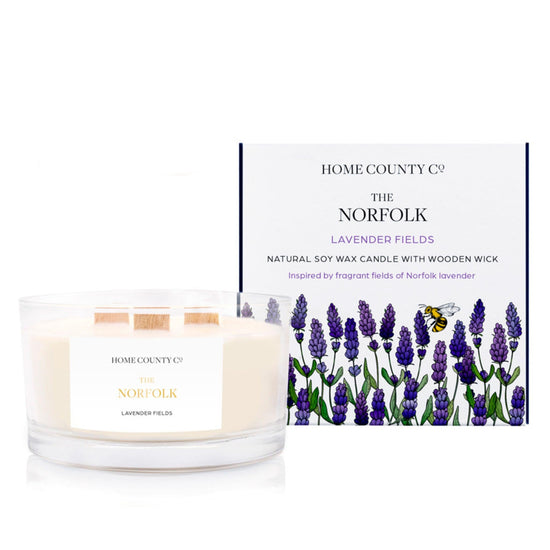 The Norfolk - Lavender Fields 3 Wick Soy Candle - Pack of 4