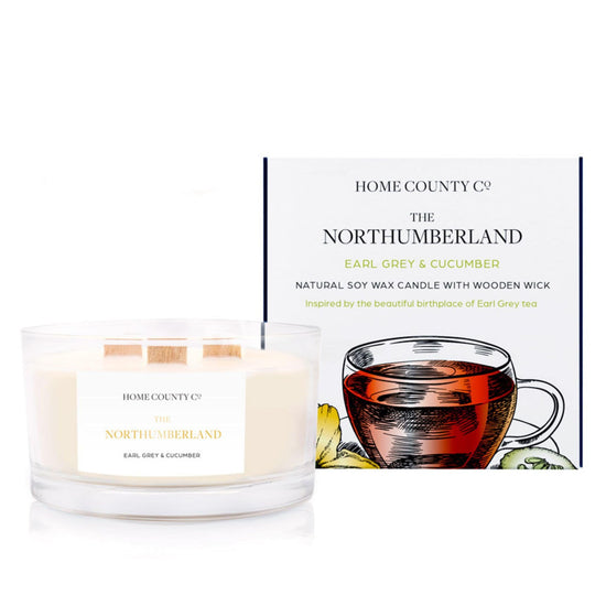 The Northumberland - Earl Grey and Cucumber 3 Wick Soy Candle - Pack of 4