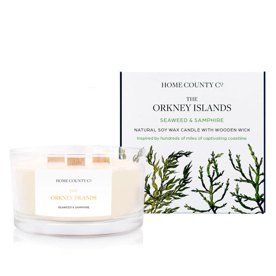 The Orkney Islands - Seaweed and Samphire 3 Wick Soy Candle - Pack of 4